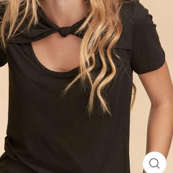 💜 New Black Short Sleeve Top - Picture 3 of 4